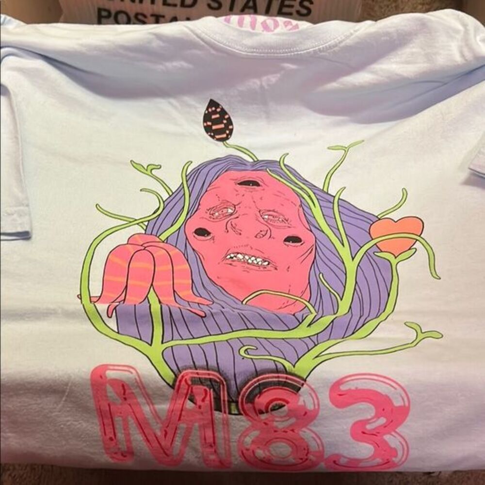 Pink and Blue Short Sleeve Tees with Playful Graphic